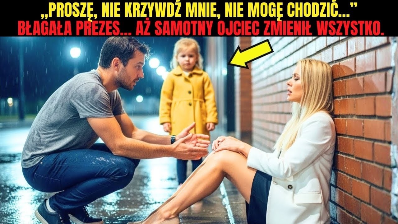 Proszę, nie rób mi krzywdy, nie mogę chodzić…” — błagała prezes… aż samotny ojciec zmienił wszystko