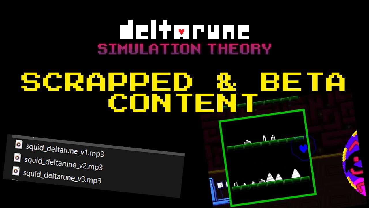The scrapped and beta content of DELTARUNE: Simulation Theory
