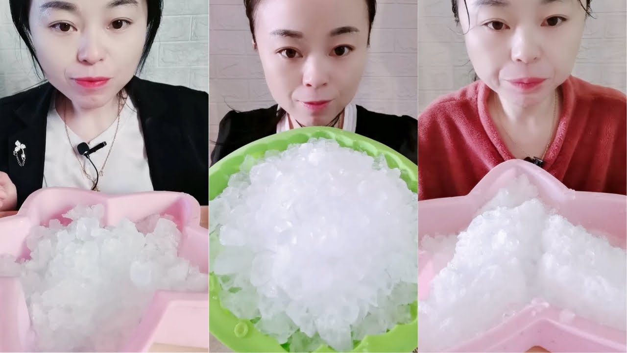 White Ice Eating ASMR | Crushed Ice | Ice Eating