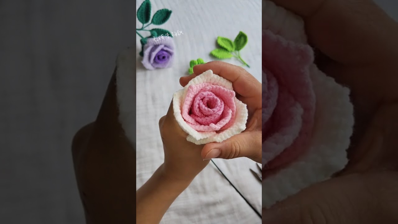 Crochet Rose Flower Step by Step tutorial #crochettutorial #crochetflower #diycrafts #crochetpattern