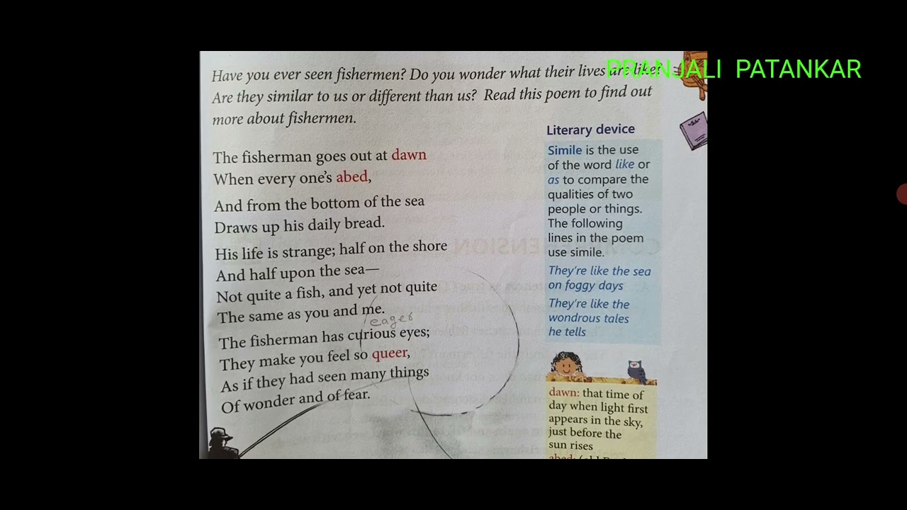 LR Class 5 Poem 8 The Fisherman Explanation