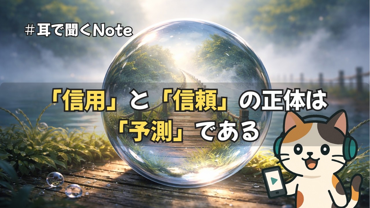 #耳で聞くNote「「信用」と「信頼」の正体は「予測」である」