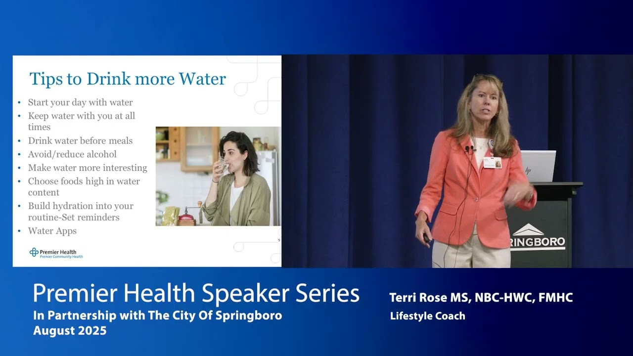 Springboro Premier Health Speaker Series: Hydration, August 2025