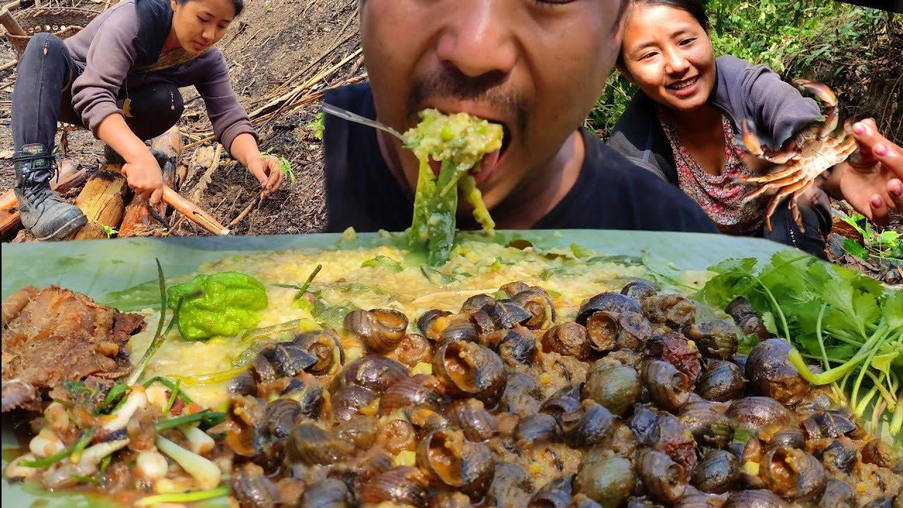 planting vegetables || eating galho, snail, crab chutney, etc || couple vlog || kents vlog.