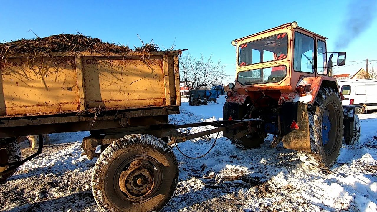 Old UTB 650 tractor with glow plug-Pornim motorul la -15 grade cu bujia incandescentă 👉🔥💨🚜❄❄❄