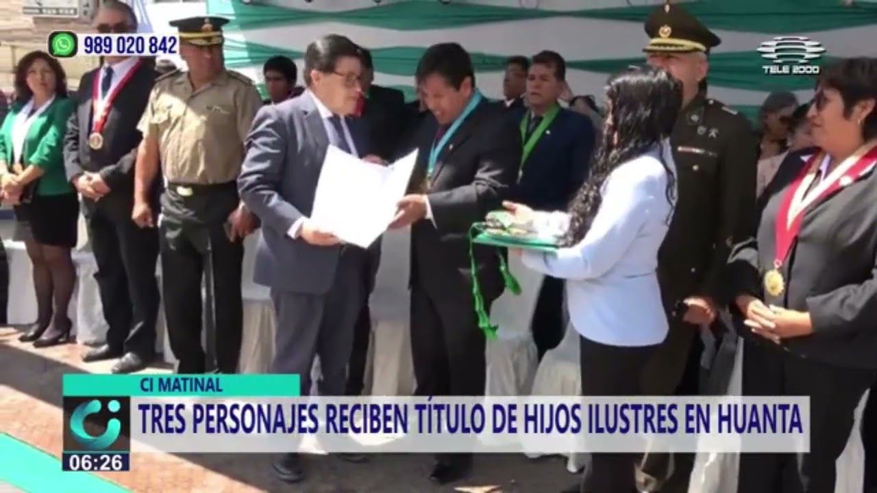 DISTINCION DE TRES ILLUSTRE HUANTNOS