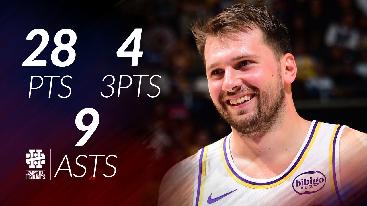 Luka Doncic 28 pts 4 threes 9 asts vs Kings 25/26 season