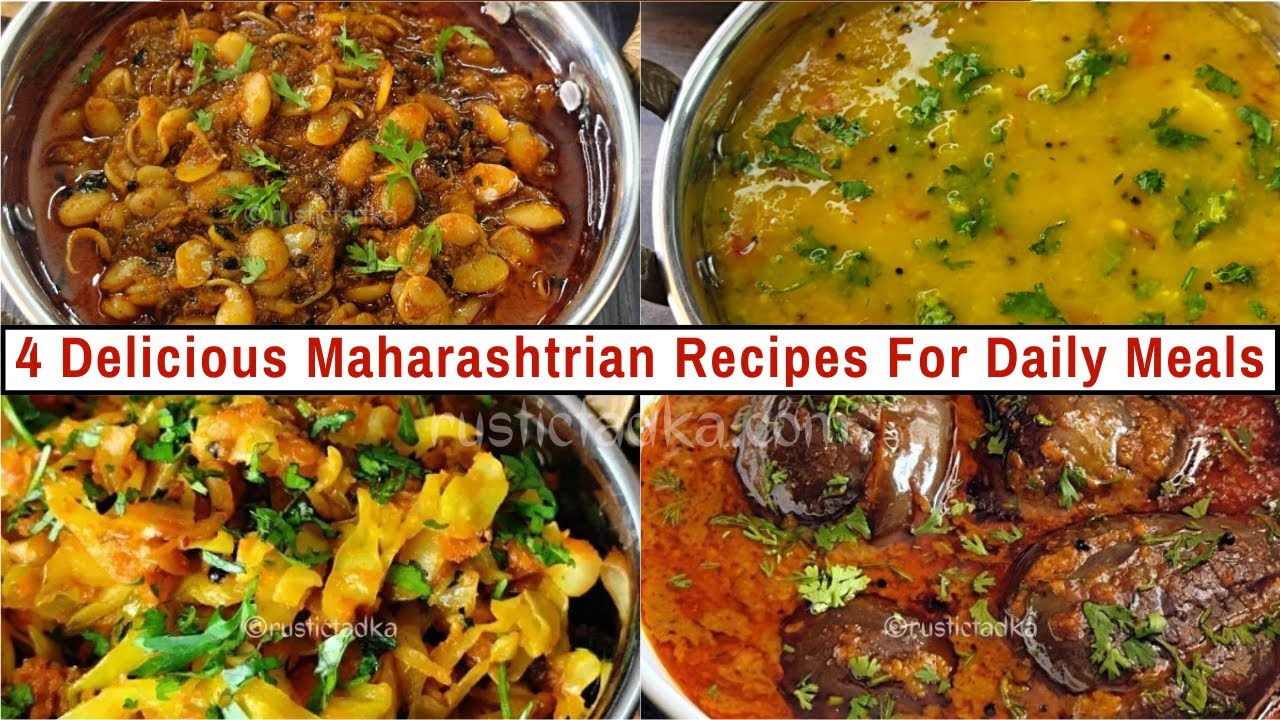 4 Easy & Delicious Maharashtrian Recipes For Everyday Meals | Vegan Indian Meals | Marathi Recipes