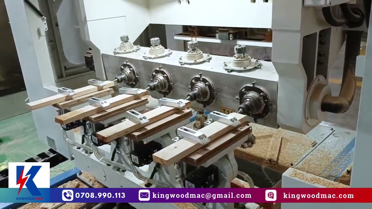 Máy Phay CNC 4 Trục 16 Dao | Giải Pháp Làm Mộng Âm Dương Toàn Diện | KW T4X4 32S
