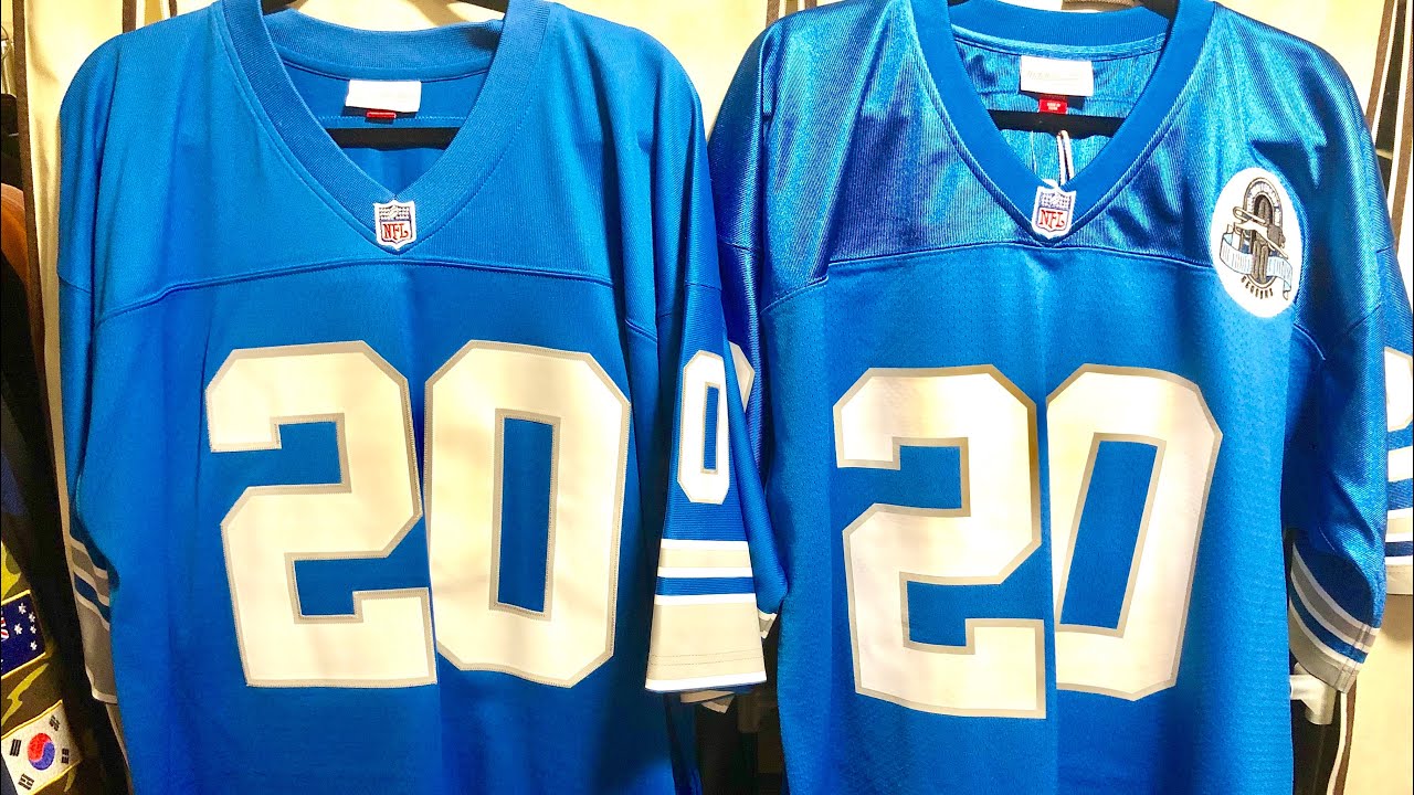Barry Sanders Mitchell and Ness Authentic Jersey vs Legacy Jersey