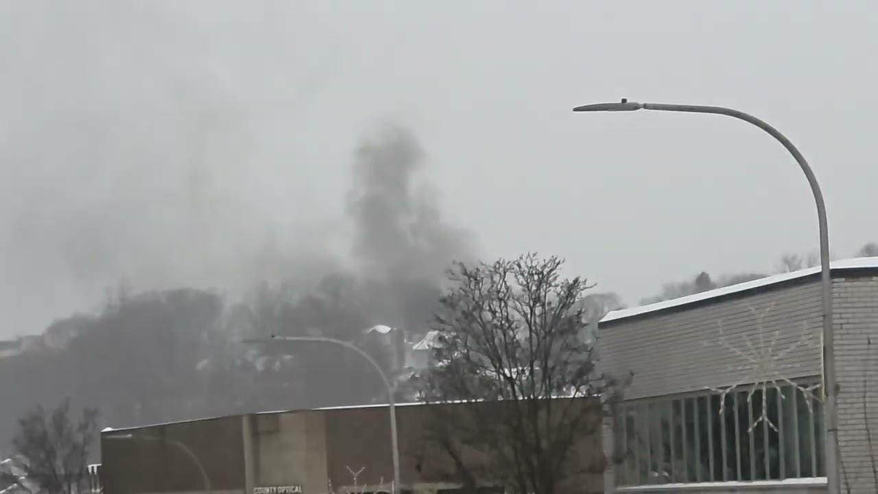 Header in the distance from a well involved motor vehicle fire 1/25/26
