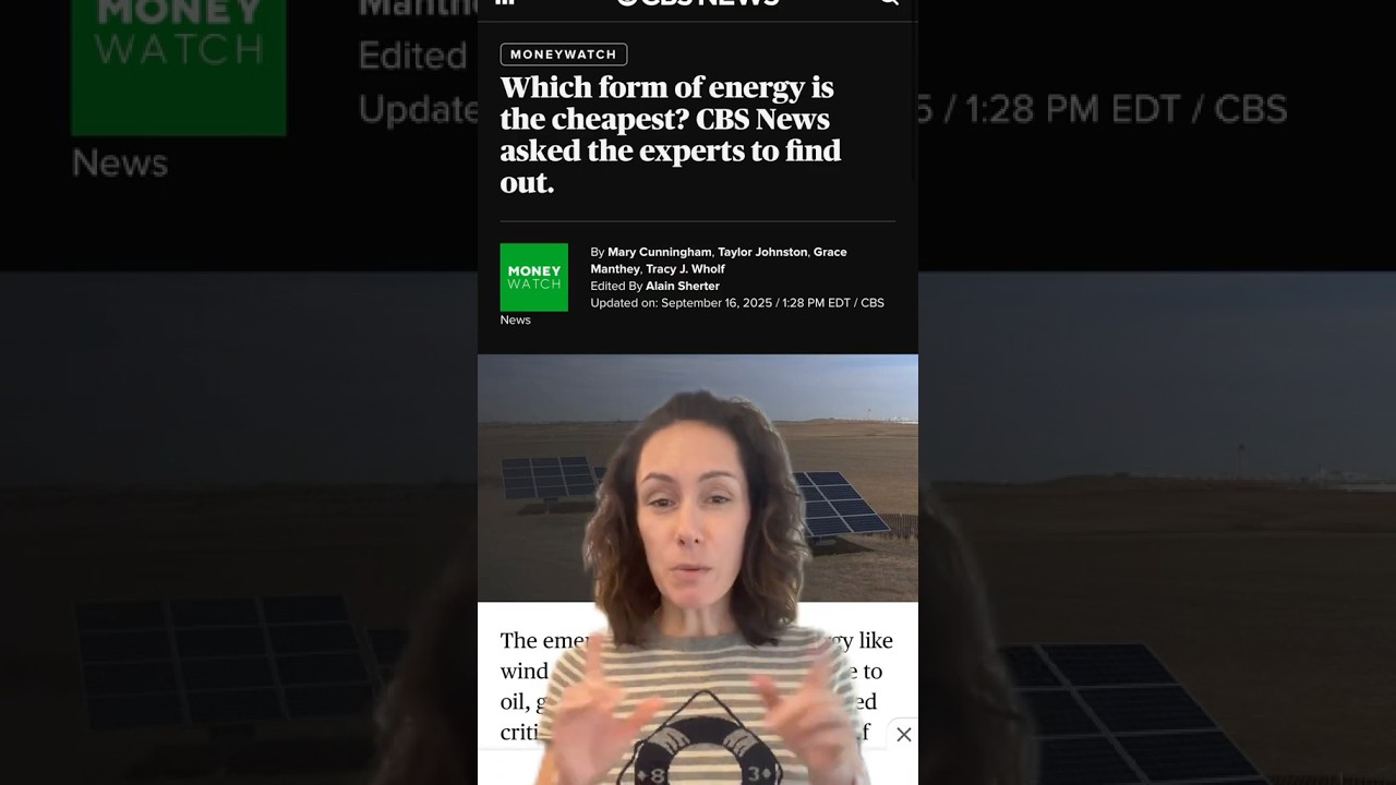 Which form of energy is the cheapest? CBS News asked experts to find out #shorts