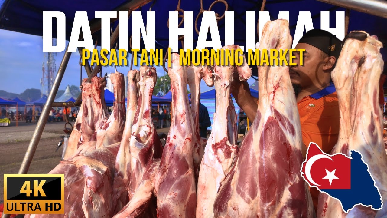 Pasar Tani Datin Halimah JB❗️Suasana Pagi & Makanan Tempatan | 4K ASMR Morning Market Walk