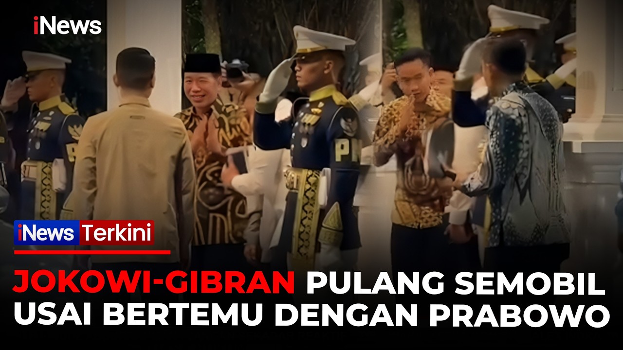 Detik-Detik Jokowi dan Gibran Pulang Bareng usai Pertemuan 4 Mata dengan Prabowo | iNews Terkini