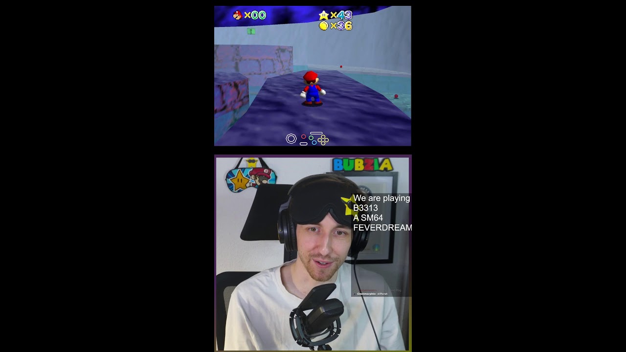 BLINDFOLDED SM64 Speedruns and B3313! | VERTICAL STREAM #shorts