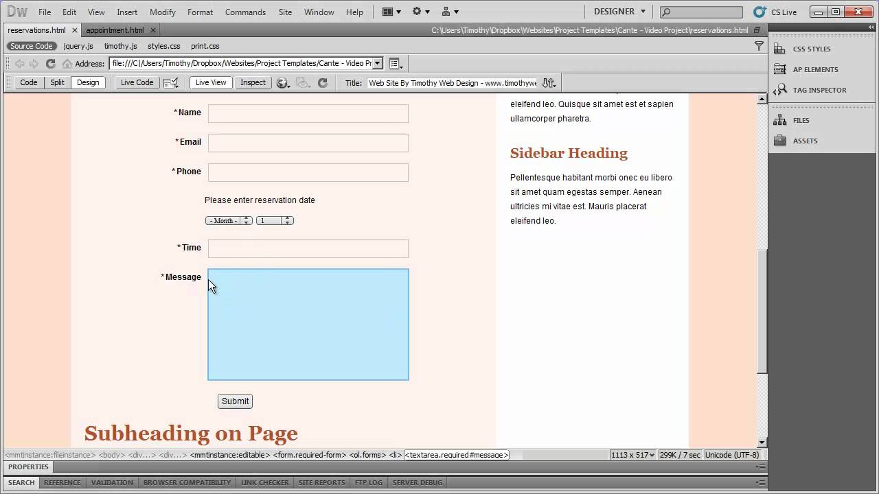 42 - Introduction to Dreamweaver Tutorial (CS5)