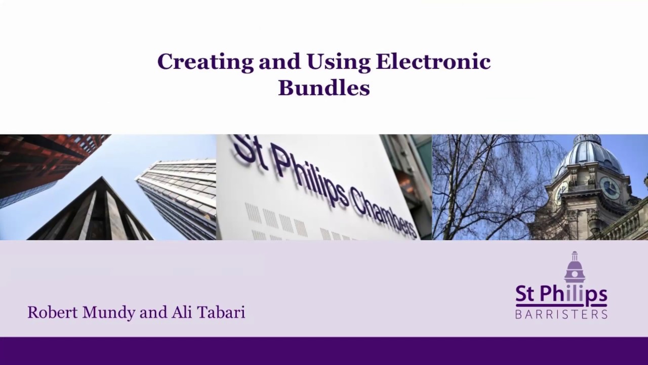 Creating and using electronic hearing bundles by Rob Mundy and Ali Tabari.