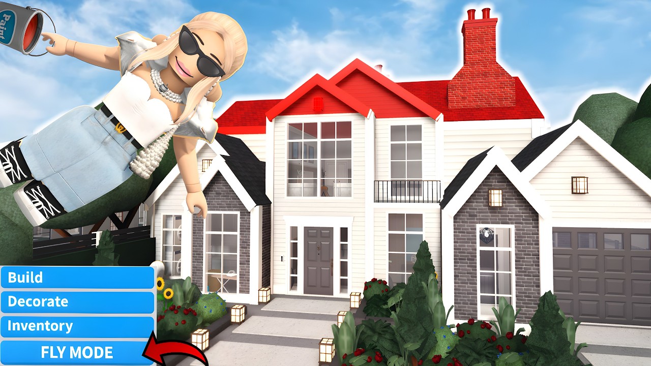 II BUILT A BLOXBURG HOUSE IN FLY MODE