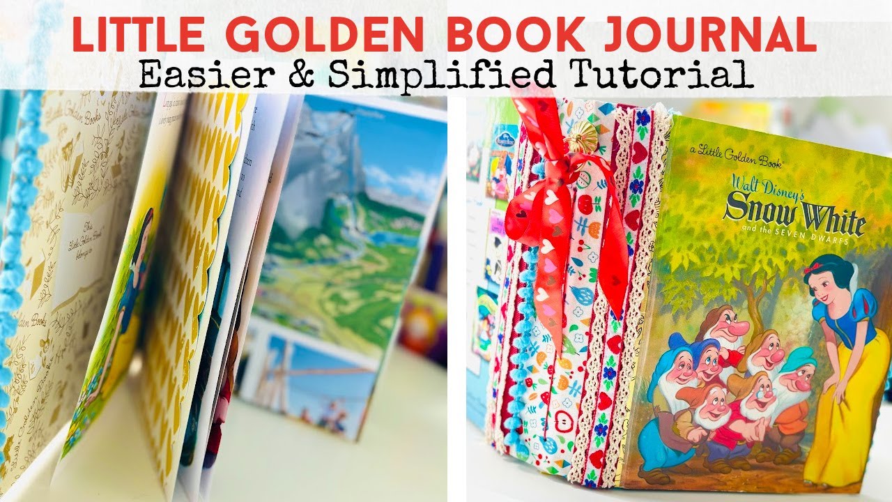 LITTLE GOLDEN BOOK JUNK JOURNAL TUTORIAL | Quicker, Easier & Simplified Version