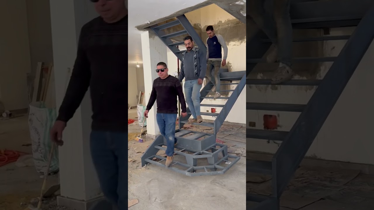 ‏سلم ‏درج ￼حديد ‏والخشب ￼￼￼ ‏فيلا ‏ ‏دب لكس ￼￼ بطريقة حديثة 01005729455 محمود بربش حداد مصر￼￼