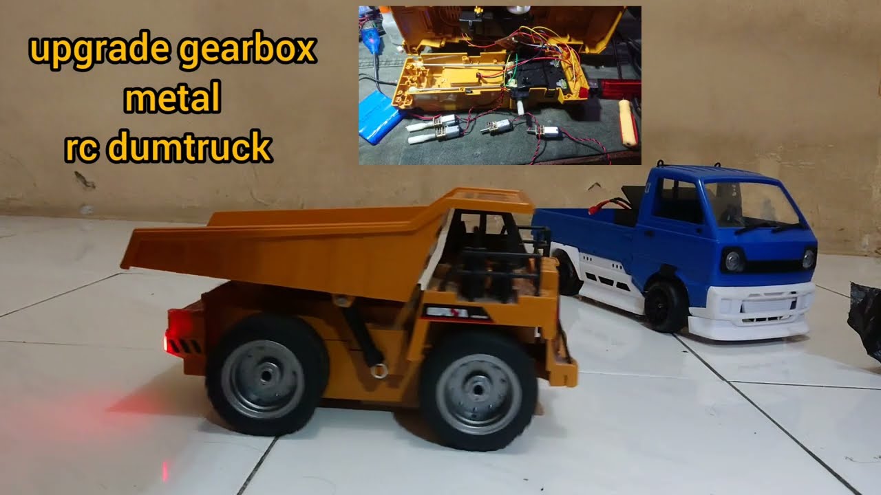 upgraded Gearbox  rc dumtruck huina #rc #rccars #rchobbies