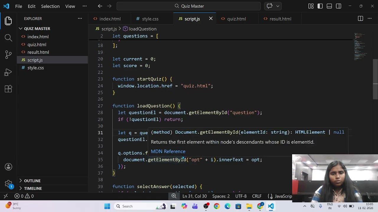 Quiz Project with Javascript