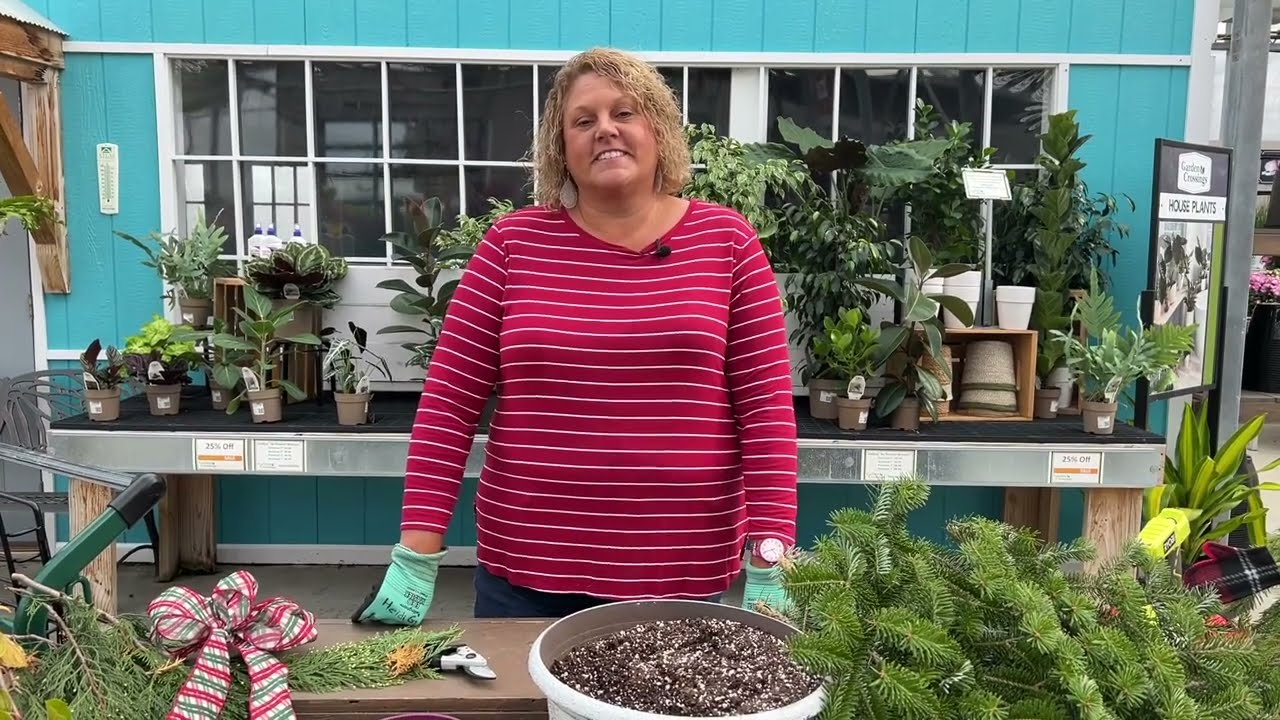 How To Create Winter Porch Pots with Items from the Yard