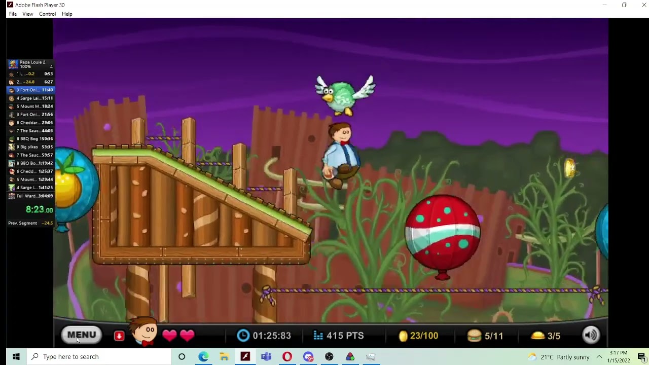 (WR) Papa Louie 2, 100% in 2:51:01