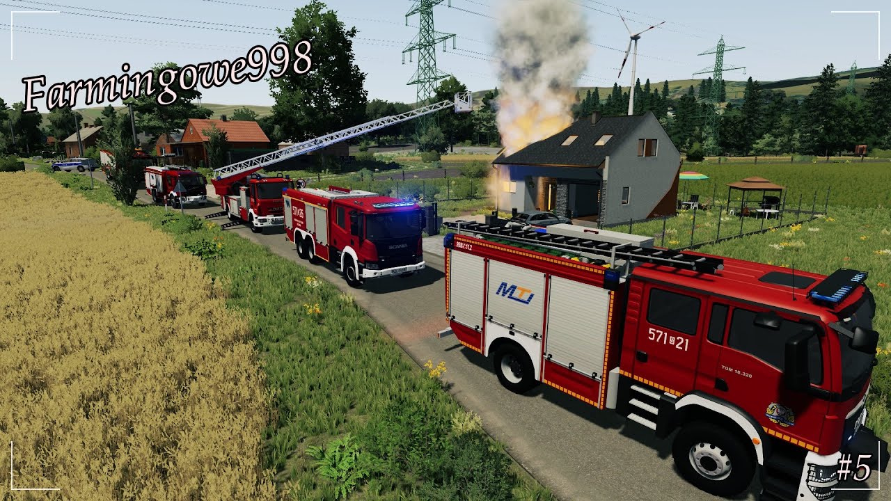 [FS22] Pożar Domu Jednorodzinnego - Brzozówka ul. Polna 43 | Farmingowe 998 #5 | Jelonek & Giusz