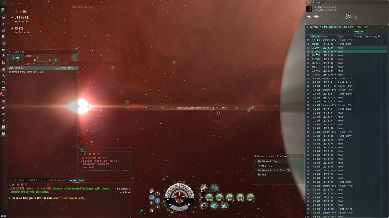 Eve Online - dscan a pos using the new camera