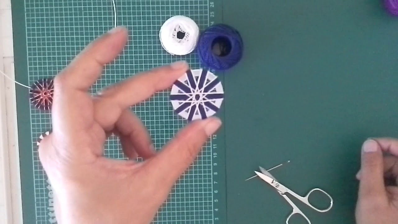 Zwirnknopf selber gemacht. Anleitung in deutsch.