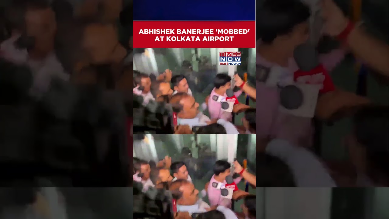 TMC National General Secretary Abhishek Banerjee 'Mobbed' At Kolkata Airport | TMC Vs BJP #Shorts