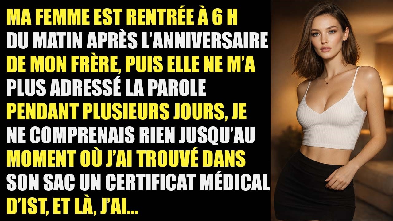 Ma femme a attrapé une IST APRÈS L’ANNIVERSAIRE DE MON FRÈRE, mais elle ne m’a jamais dit que…