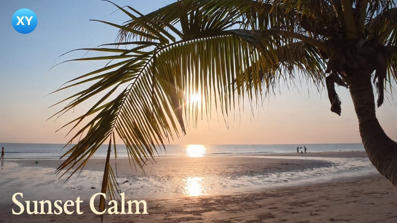 Sunset Beach 20 Minutes | Relaxing Ocean View in 4K