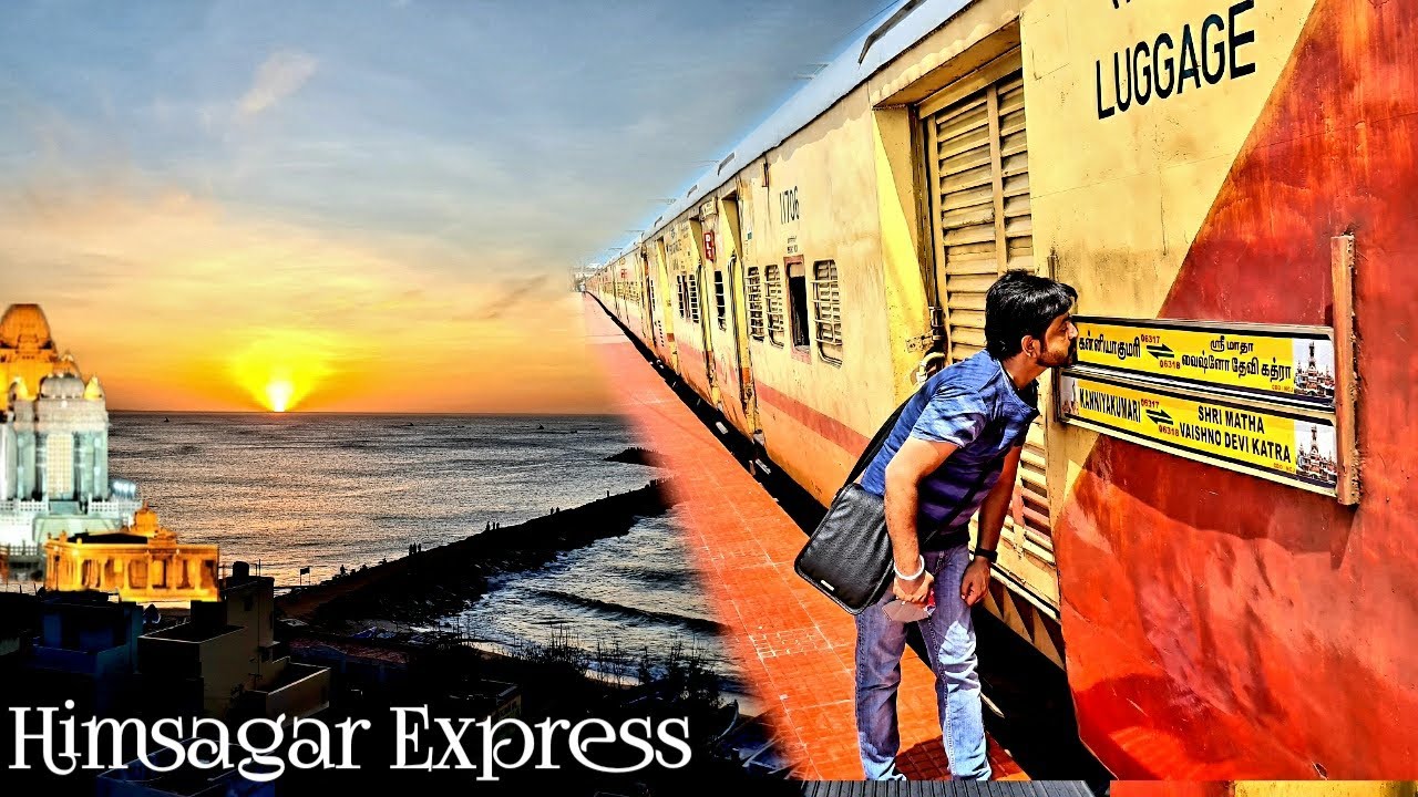 Kanyakumari to Kashmir *4days & 3 Nights in Train* Himsagar Express train Journey
