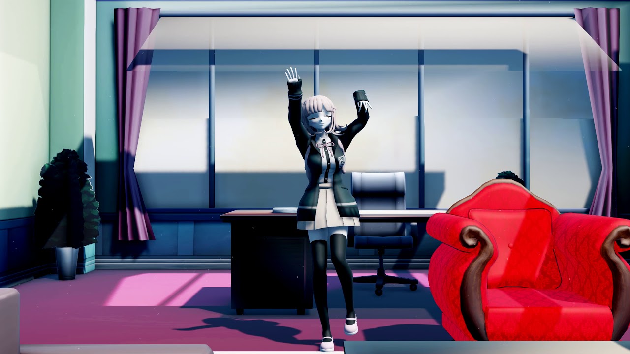 [MMD]Fujiwara Chika Dance [Motion DL] DanganRonpa (ft. Chiaki)