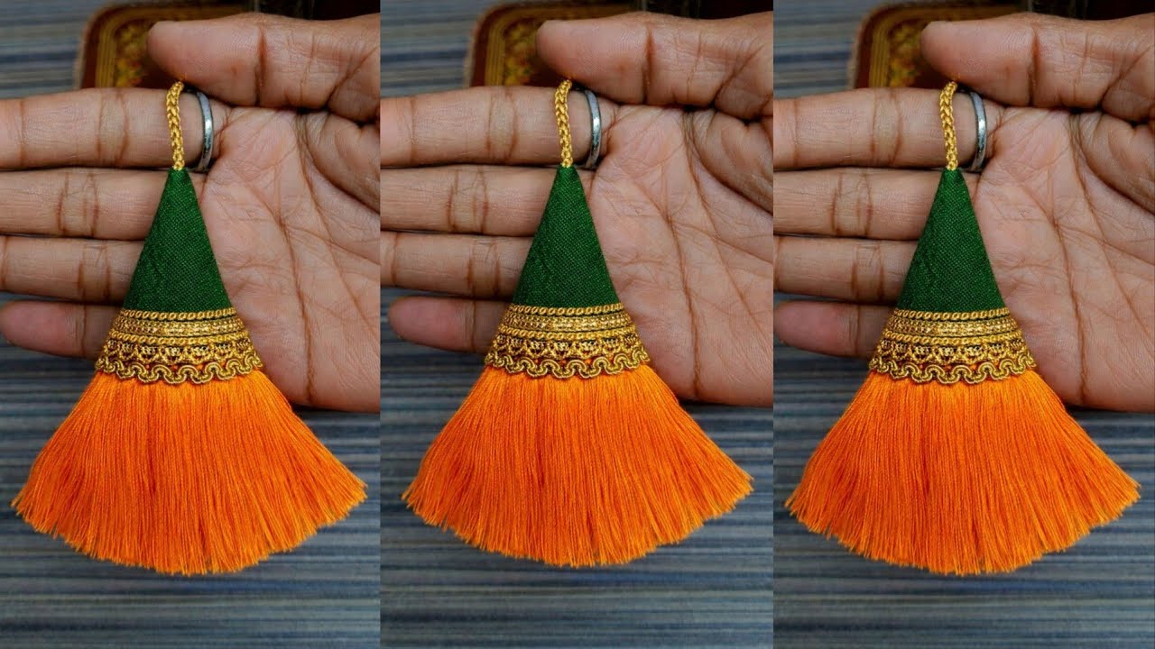 Blouse Latkan Design | Sirf Dhage Se Banaye Sundar Latkan | Easy Thread Latkan