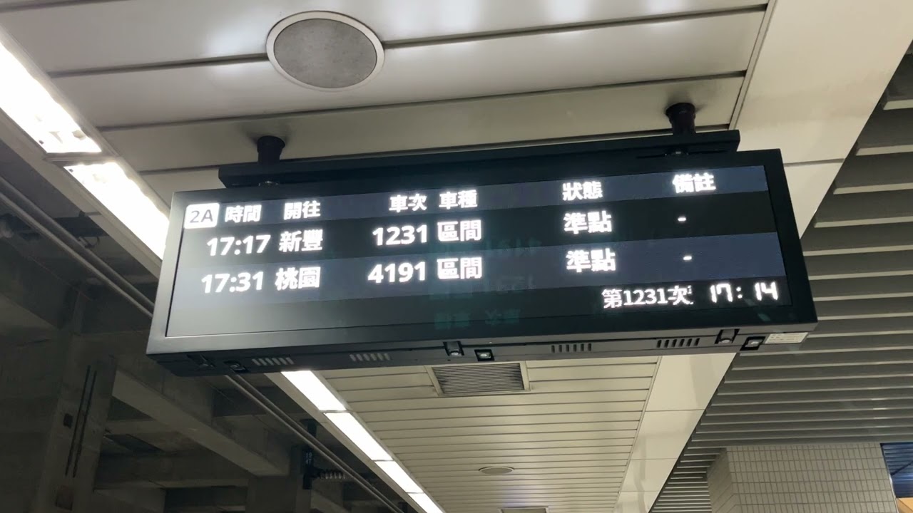台鐵 南港站 新版顯示器