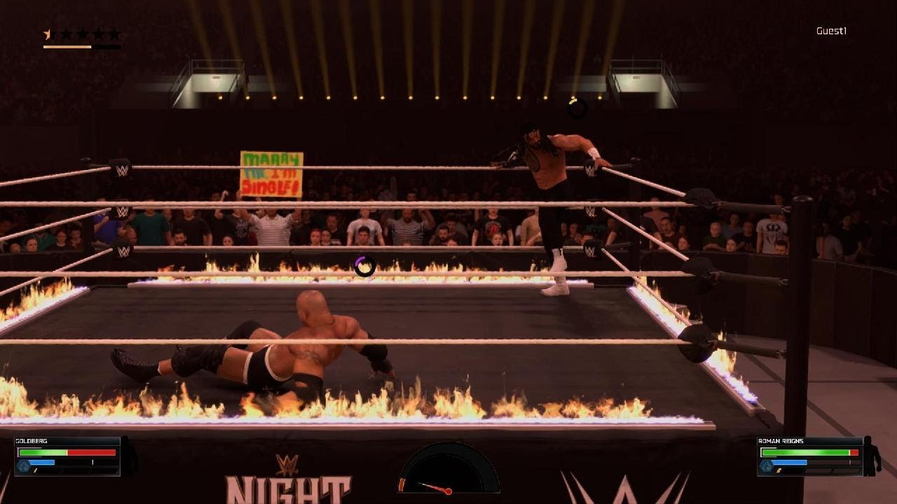 WWE 2K26. Inferno match