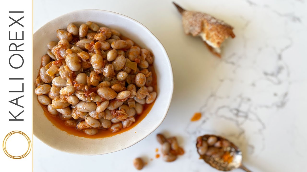 Stella's Barbounia - Braised Borlotti Beans | KALI OREXI