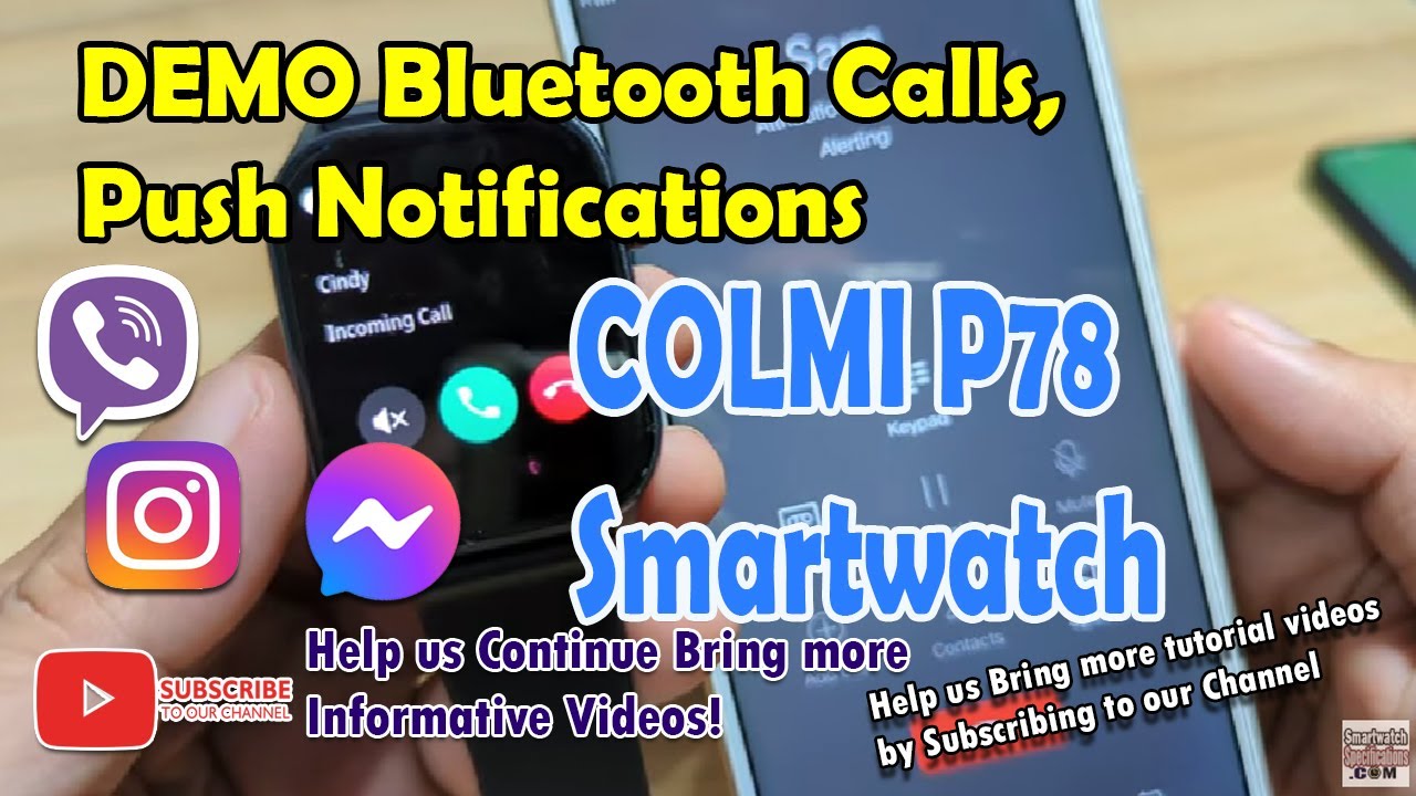 [Demo] Bluetooth Call, Smart Notifications with Colmi P78 Smartwatch #colmi