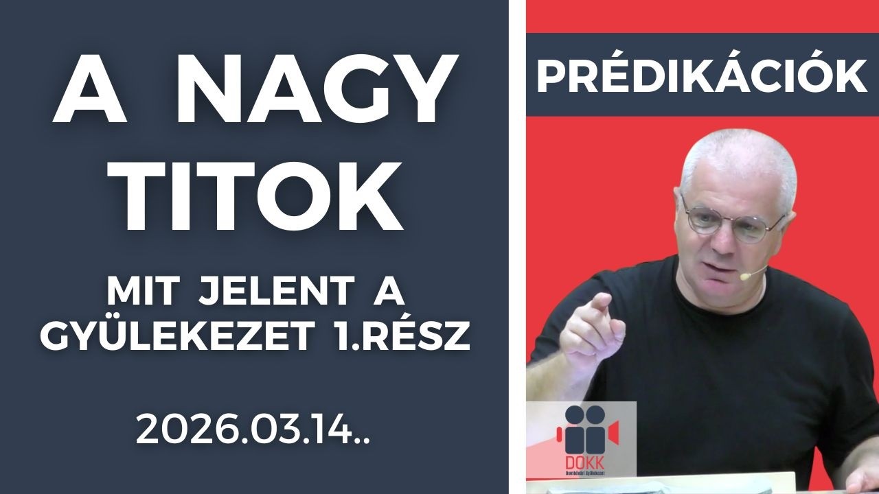 Dombóvári Gyülekezeti Alkalom élő közvetítése  2026.03.14. (szombaton) 16:00 órától.