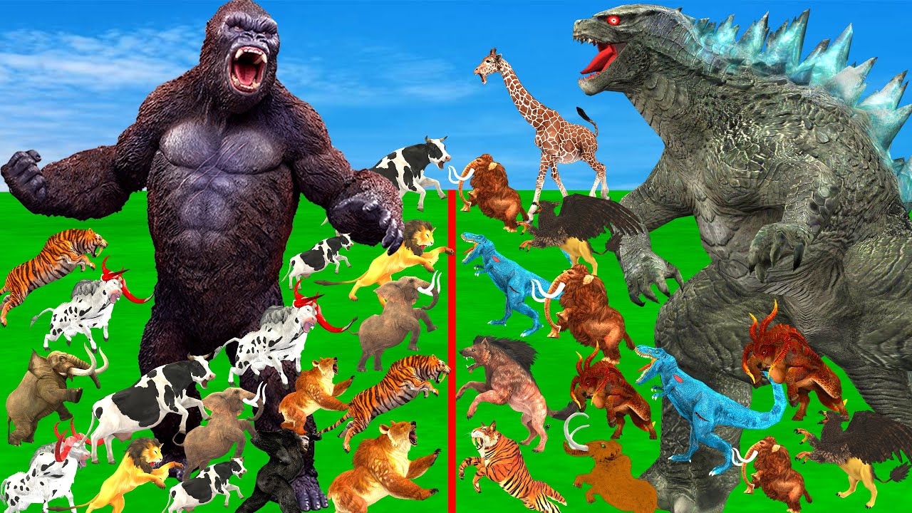 Animal Epic Battle - Godzilla vs King Kong | Animal Revolt Battle Simulator