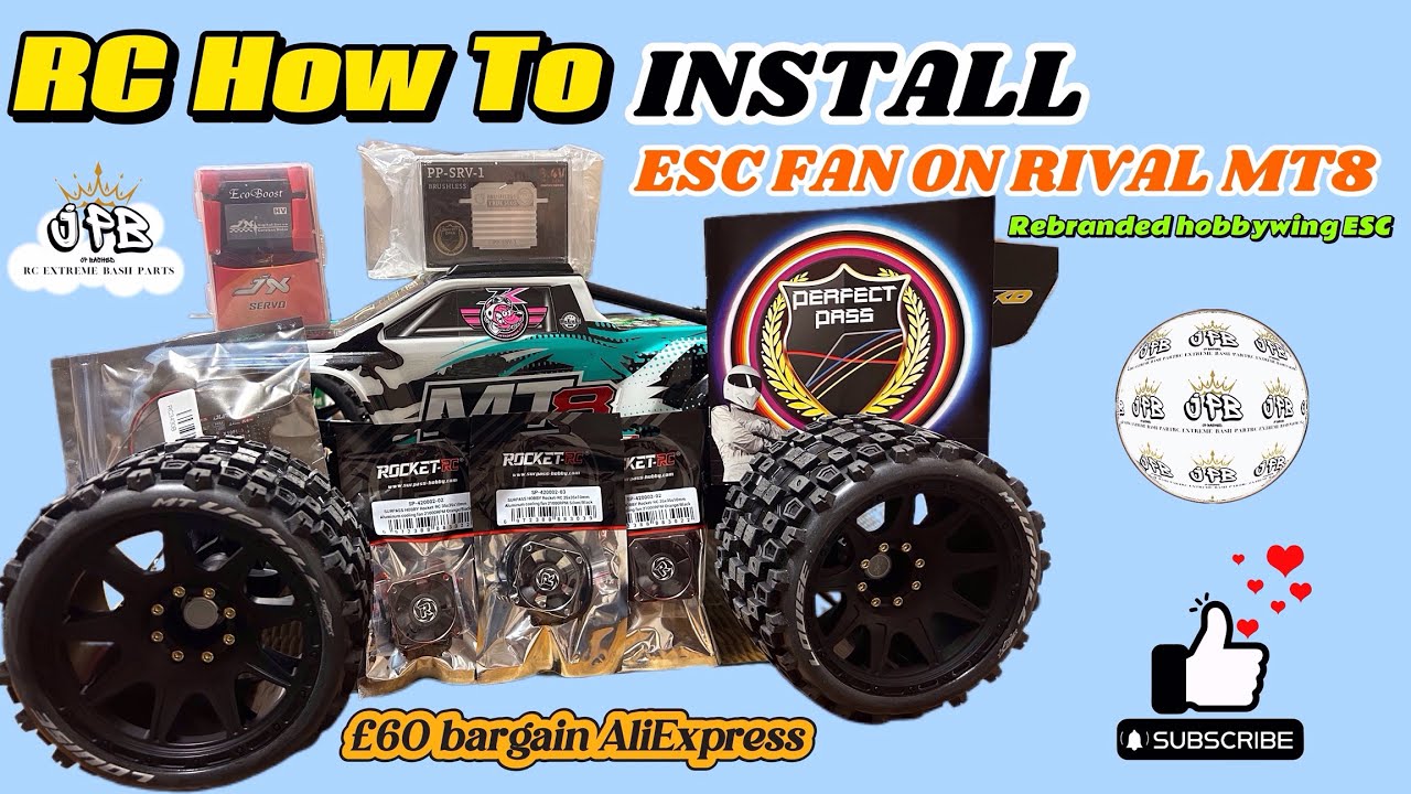RC How To Install ESC Fan on Rival MT8 #howto #rchobby #rccar