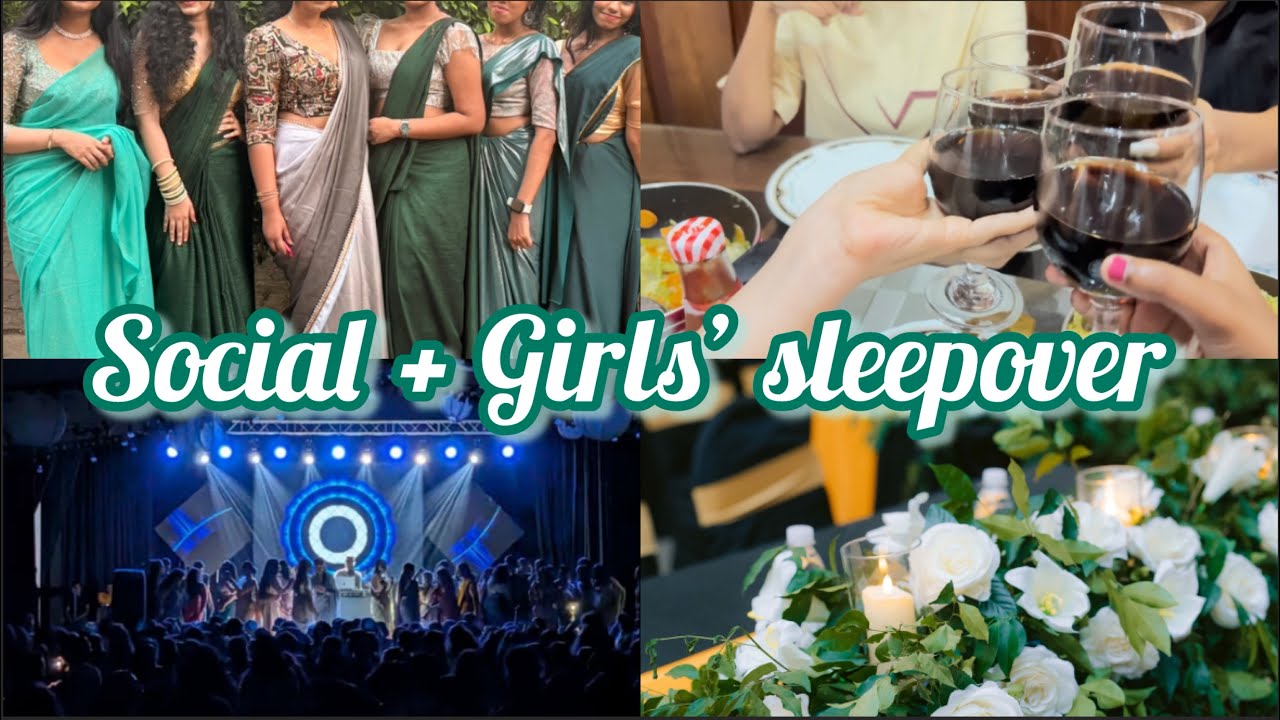 අපේ Social එක ✨| Girls sleepover  and social vlog🫶🏼