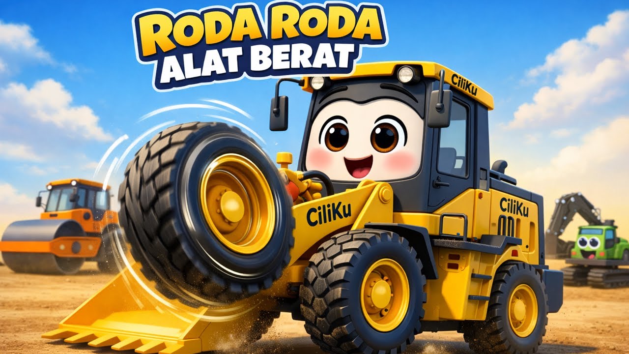 Roda Roda Alat Berat Berputar 🚜👷- Lagu Anak Alat Berat Bekerja Terbaru 2026 | Lagu Anak Edukatif 3D