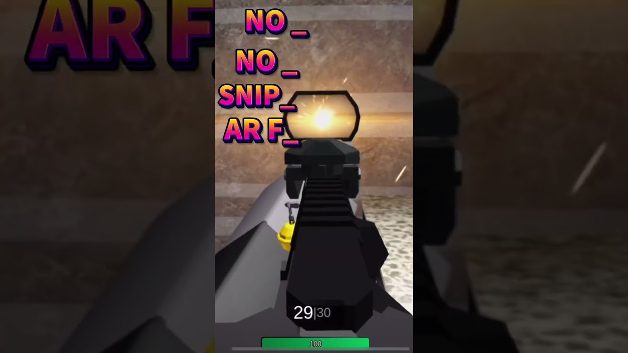 GUN WITH ALMOST NO RECOIL! (Weird Gun Game ROBLOX) #roblox #gungame #shorts #fyp
