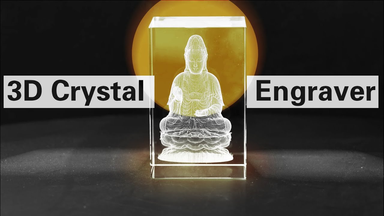 3D Photo Crystal Laser Engraving Machine|Intricate Buddha Sculpture