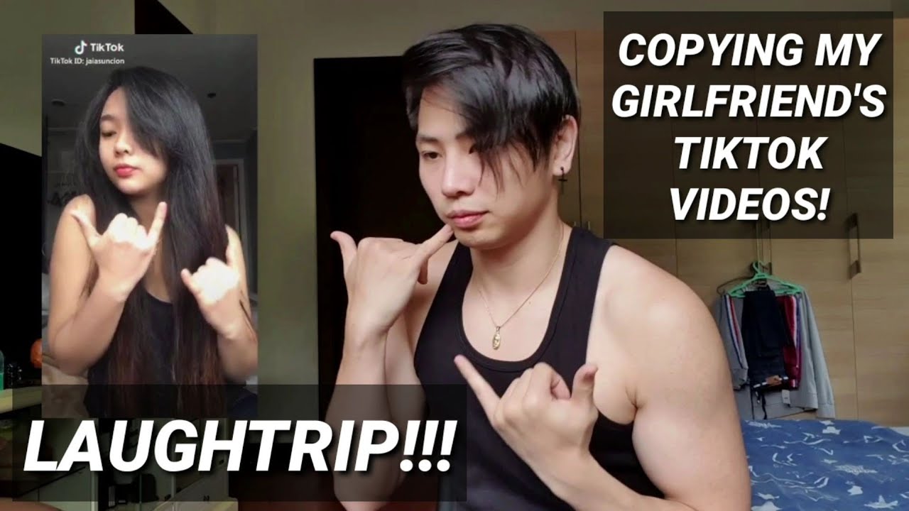 COPYING MY GIRLFRIEND'S TIKTOK VIDEOS! LAUGHTRIP!!!