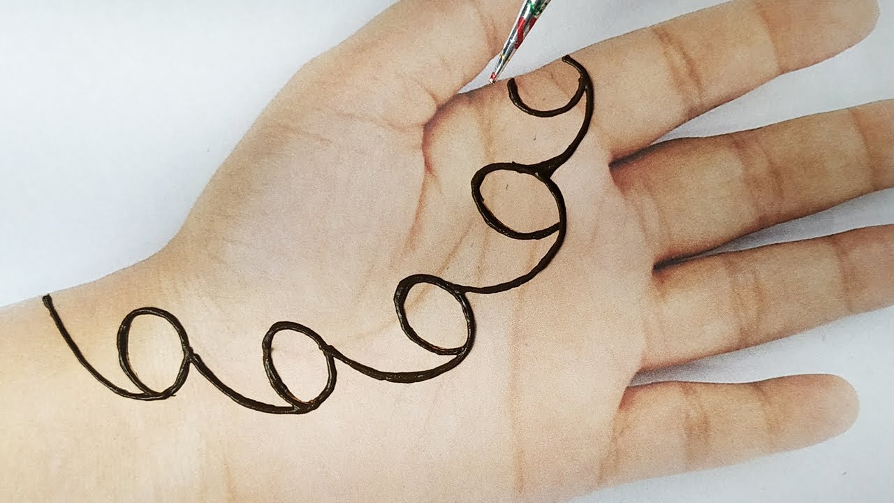 6 नंबर से मेहँदी लगाना सीखे || अरेबिक मेहँदी लगाने का आसान तरीका - 6 Number Easy Mehndi Design Trick